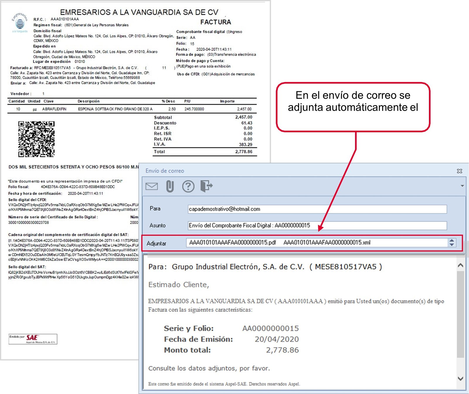 Cfdi En Aspel Sae